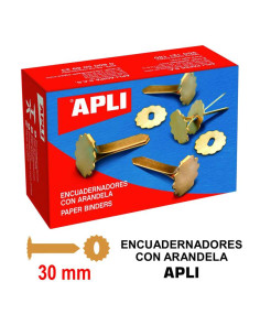 ENCUADERNADOR APLI CON ARANDELA 30MM CAJA 100UD