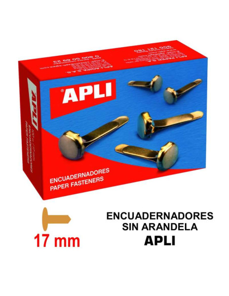 ENCUADERNADOR APLI SIN ARANDELA 17MM CAJA 100UD