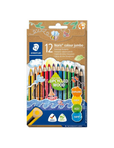 LAPIZ ESCOLAR STAEDTLER NORIS JUMBO 188 12 COLORES