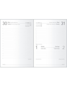 AGENDA ANUAL DOHE SINTEX 2025 A5 DIA PÁGINA AZUL 2