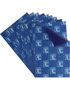 PAPEL CARBON GRAFOPLAS A4  BLISTER 10H AZUL 2