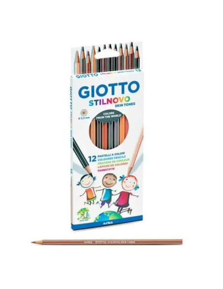 LAPIZ ESCOLAR GIOTTO STILNOVO CAJA 12 COLORES