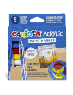 ROTULADOR CARIOCA ACRILICO 5 COLORES