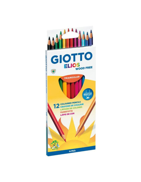 LAPIZ ESCOLAR GIOTTO ELIOS CAJA 12 COLORES