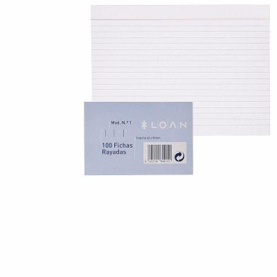 FICHAS LOAN RAYADAS No1 65X95MM 100UD