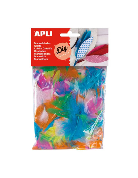 PLUMAS COLLAGE COLORES SURTIDOS APLI BOLSA 14GR