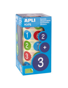 GOMETS APLI NUMEROS CIRCULO 20MM ROLLO 900UD