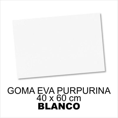 GOMA EVA CON PURPURINA 40X60CM 2MM BLANCO
