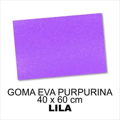GOMA EVA CON PURPURINA 40X60CM 2MM LILA