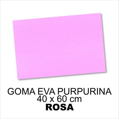 GOMA EVA CON PURPURINA 40X60CM 2MM ROSA