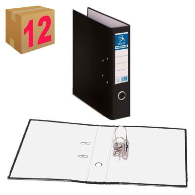 ARCHIVADOR PALANCA DOHE F L/A FORRADO NEGRO C/12