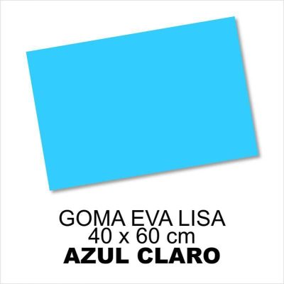 GOMA EVA LISA 40X60CM 2MM AZUL CLARO