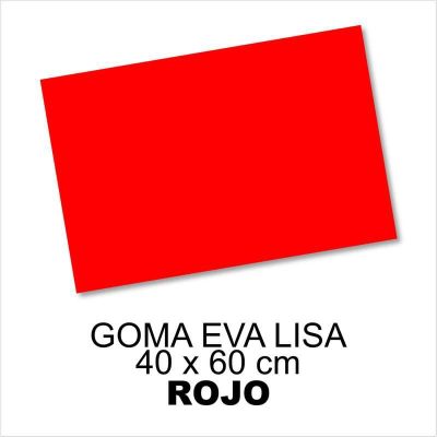 GOMA EVA LISA 40X60CM 2MM ROJO