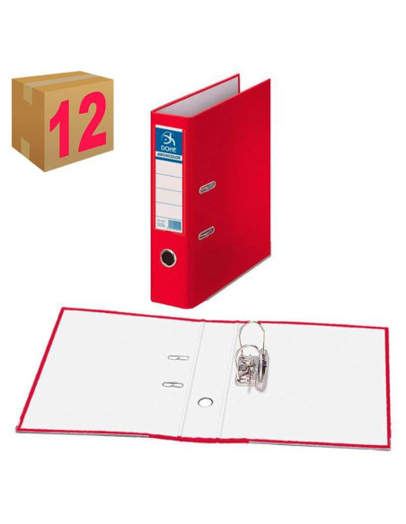 ARCHIVADOR PALANCA DOHE F L/A FORRADO ROJO C/12