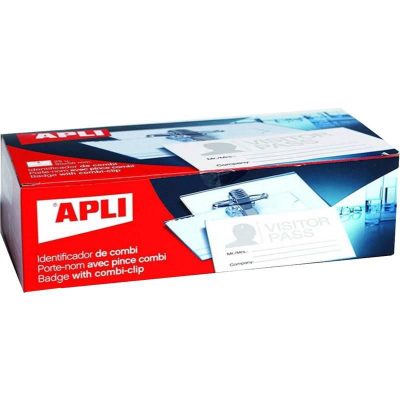 IDENTIFICADOR APLI CON PINZA IMPERDIBLE 90X56 25UD