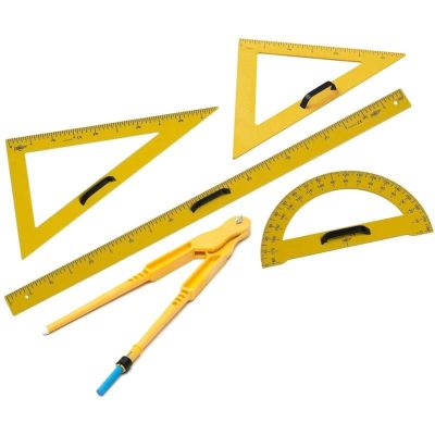 JUEGO REGLAS PARA PIZARRA FAIBO PLÁSTICO AMARILLO