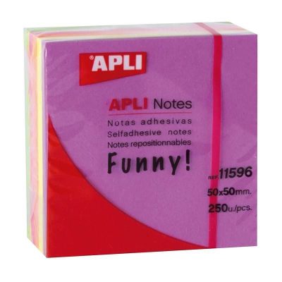 NOTAS ADHESIVAS APLI 51X51MM 250H SURTIDO INTENSO