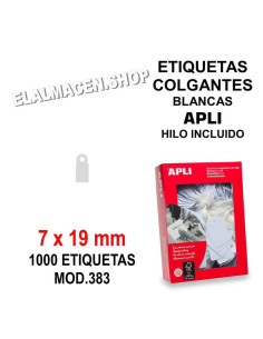 ETIQUETA COLGANTE APLI 7X19MM CAJA 1000UD REF 383