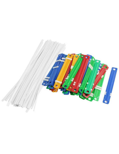 FÁSTENER PLÁSTICO CAJA 50 UDS COLORES SURTIDOS