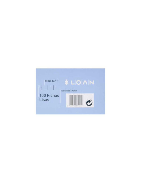FICHAS LOAN LISAS Nº1 65X95MM 100UD
