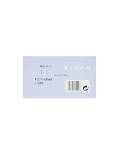 FICHAS LOAN LISAS Nº2 75X125MM 100UD