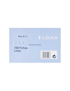 FICHAS LOAN LISAS Nº3 100X150MM 100UD