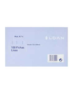 FICHAS LOAN LISAS Nº4 125X200MM 100UD
