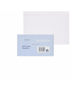 FICHAS LOAN RAYADAS Nº2 75X125MM 100UD
