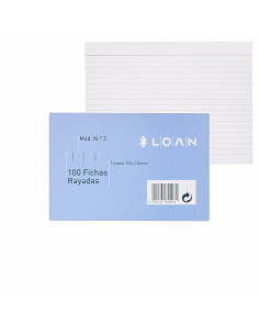 FICHAS LOAN RAYADAS Nº3 100X150MM 100UD