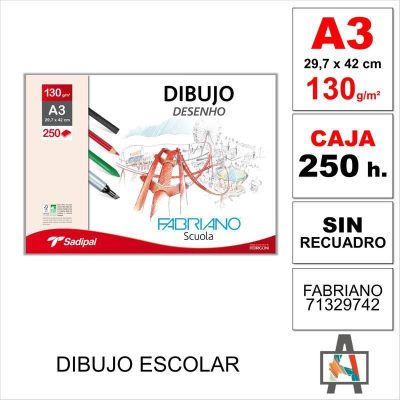 LÁMINA DIBUJO SCUOLA FAB  A3 130G C250H 71329742