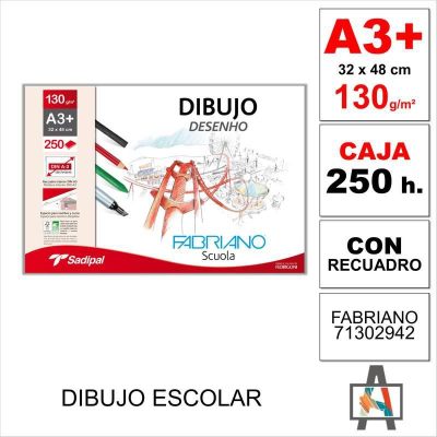 LÁMINA DIBUJO SCUOLA FAB  A3  130G C250H 71302942