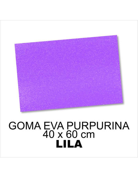 GOMA EVA CON PURPURINA 40X60CM 2MM LILA