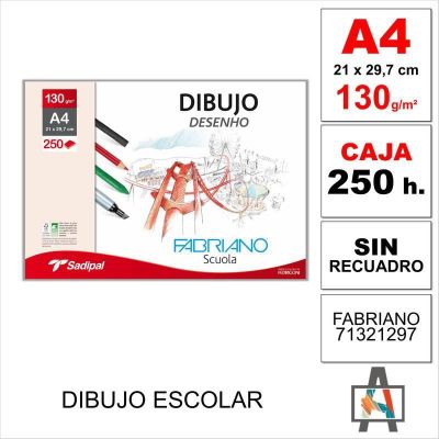 LÁMINA DIBUJO SCUOLA FAB  A4 130G C250H 71321297