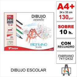 LÁMINA DIBUJO SCUOLA FAB  A4  130G 10H 74112432
