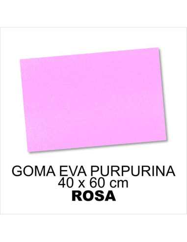 GOMA EVA CON PURPURINA 40X60CM 2MM ROSA
