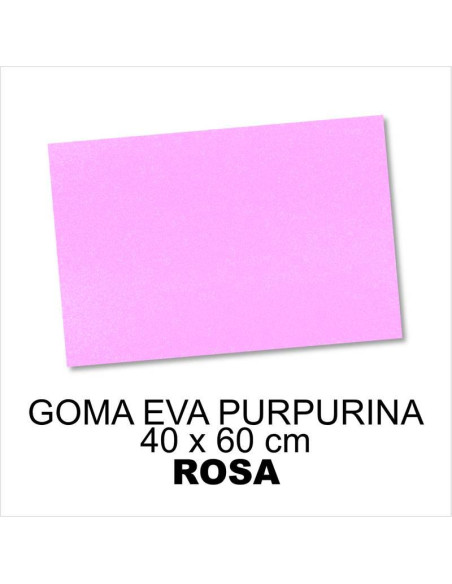 GOMA EVA CON PURPURINA 40X60CM 2MM ROSA