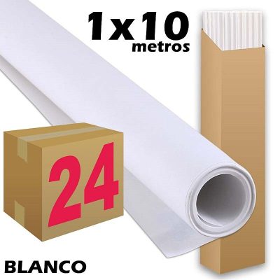 PAPEL KRAFT SADIPAL ROLLO 1X10M BLANCO CAJA 24 UDS