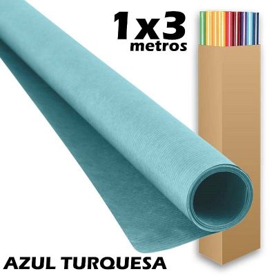 PAPEL KRAFT SADIPAL ROLLO 1X3M AZUL TURQUESA