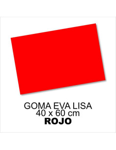 GOMA EVA LISA 40X60CM 2MM ROJO