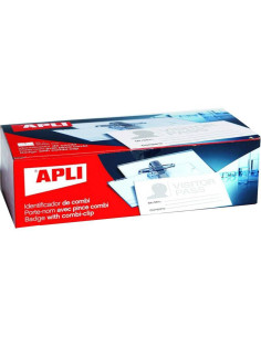 IDENTIFICADOR APLI CON PINZA IMPERDIBLE 90X56 25UD