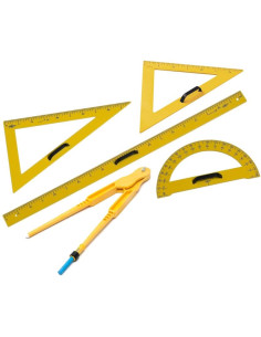 JUEGO REGLAS PARA PIZARRA FAIBO PLÁSTICO AMARILLO