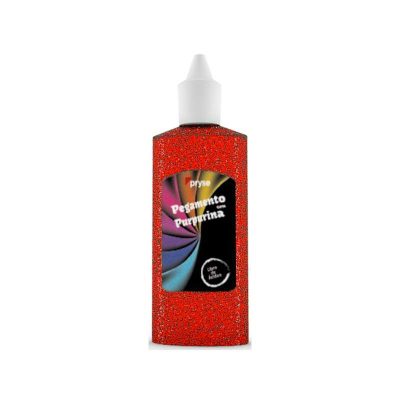 PEGAMENTO CON PURPURINA PRYSE BOTE 30ML ROJA