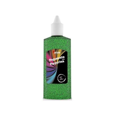 PEGAMENTO CON PURPURINA PRYSE BOTE 30ML VERDE