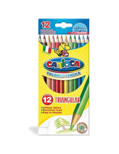LAPIZ ESCOLAR CARIOCA TRIANGULAR 12 COLORES///