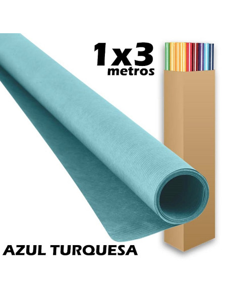 PAPEL KRAFT SADIPAL ROLLO 1X3M AZUL TURQUESA