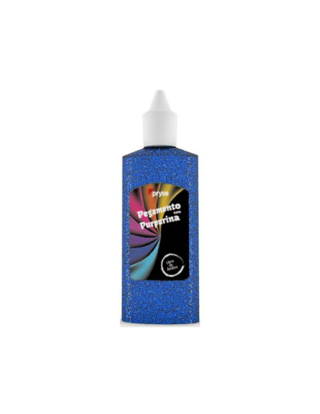 PEGAMENTO CON PURPURINA PRYSE BOTE 30ML AZUL
