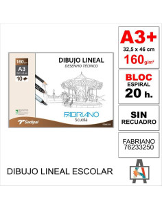 BLOC DIBUJO-PINTURA FAB  A3  160G 20H 76233250