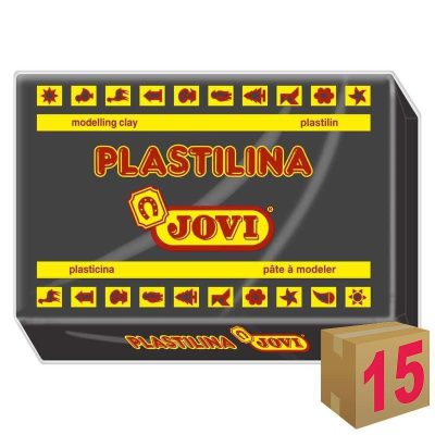 PLASTILINA JOVI ART 72 350GR NEGRO C/15