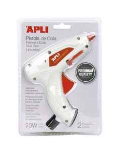 PISTOLA COLA TERMOFUSIBLE APLI 20W PREMIUM 2BARRAS