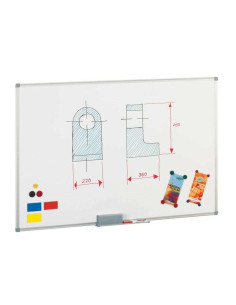 PIZARRA BLANCA FAIBO METALICA 120X150 cm